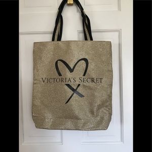 Victoria Secret Gold and Black Tote Bag
